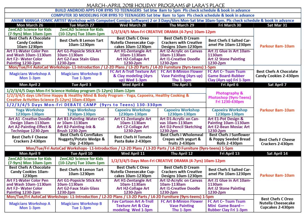 School Holiday Program All Ages Lara's Place Activity & Learning